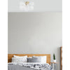 3 Light Flush Mount, Aged Brass w/ Clear Spiral Glass - Dainolite