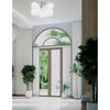 3 Light Halogen Flush Mount Polished Chrome with Clear Spiral Glass - Dainolite