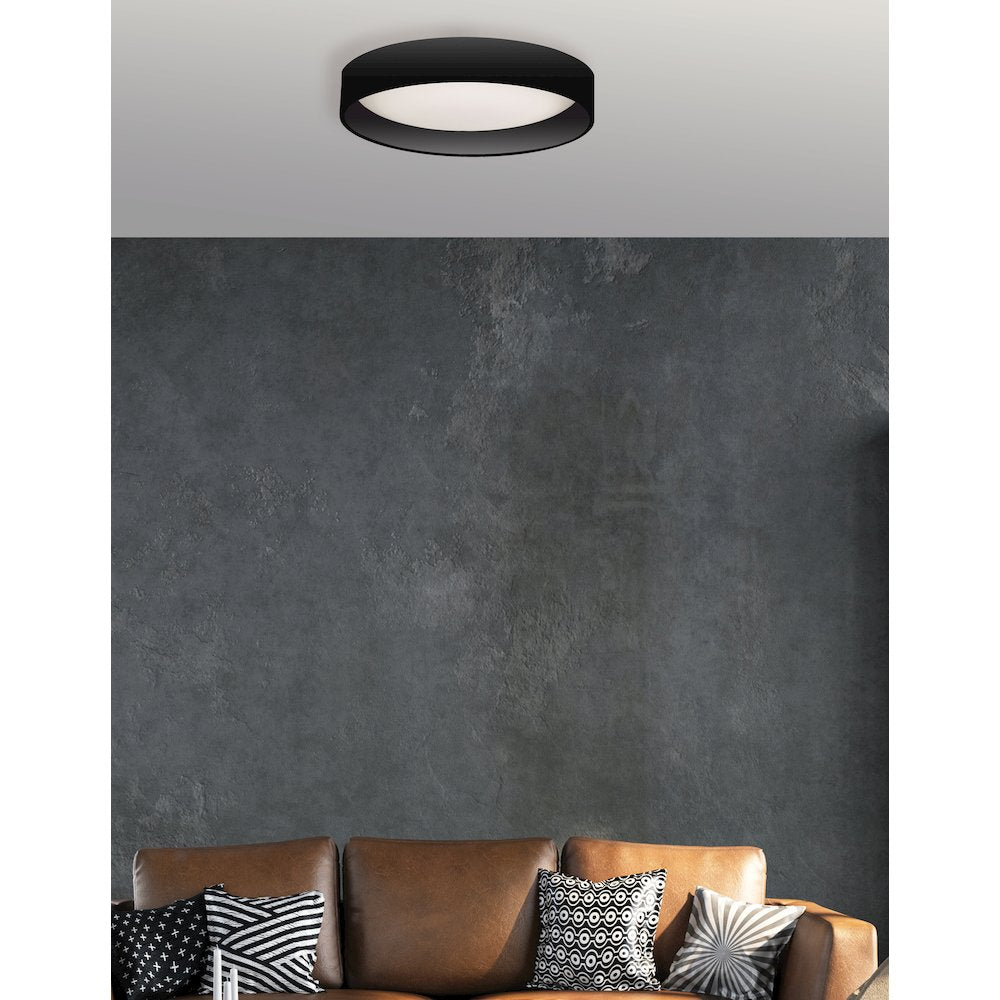 14W Flush Mount Matte Black Metal Shade - Dainolite