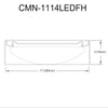 14W Flush Mount Matte White Metal Shade - Dainolite