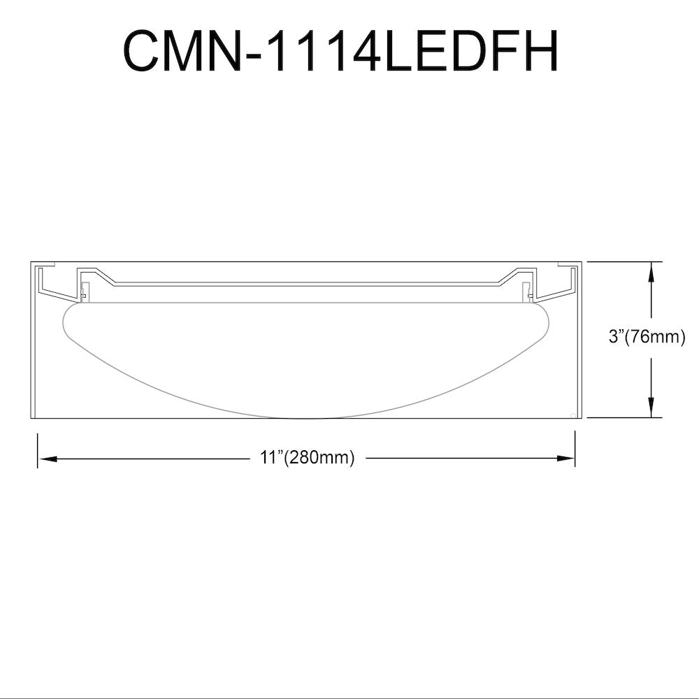 14W Flush Mount Matte White Metal Shade - Dainolite