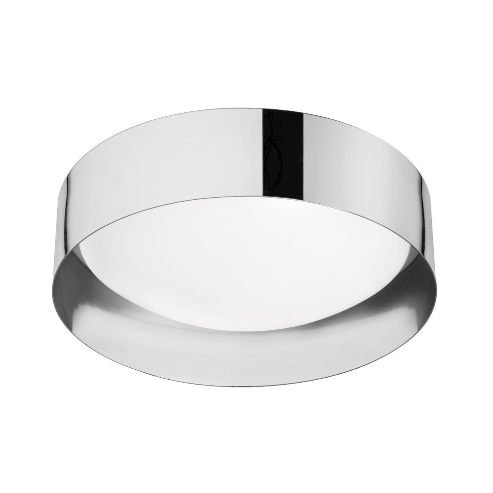 14W Flush Mount Polished Chrome Metal Shade - Dainolite
