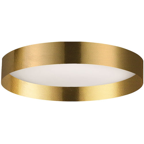 22W Flush Mount w/ Aged Brass Metal Shade - Dainolite