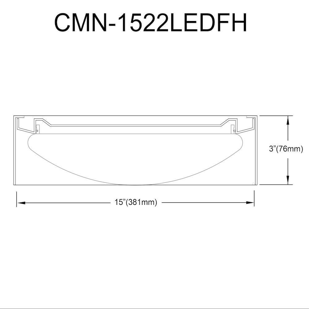 22W Flush Mount w/ Aged Brass Metal Shade - Dainolite