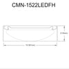 22W Flush Mount w/ Matte White Metal Shade - Dainolite