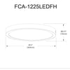 25W Matte Black Flush Mount - Dainolite