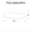 30W Matte White Flush Mount - Dainolite
