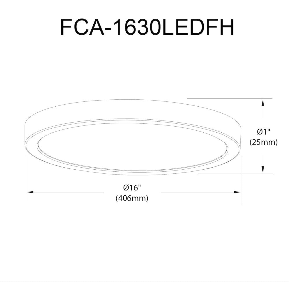 30W Matte White Flush Mount - Dainolite