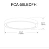 8W Matte Black Flush Mount - Dainolite