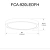 20W Matte Black Flush Mount - Dainolite
