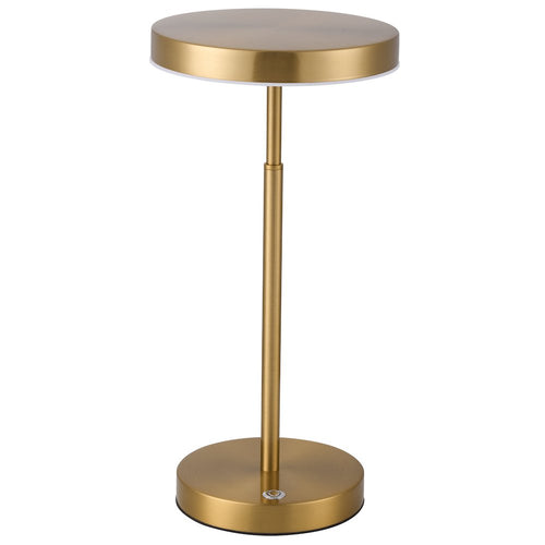 10W Table Lamp, Aged Brass w/ White Acrylic Diffuser - Dainolite