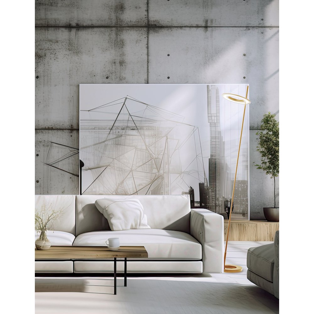 20W Floor Lamp Aged Brass - Dainolite