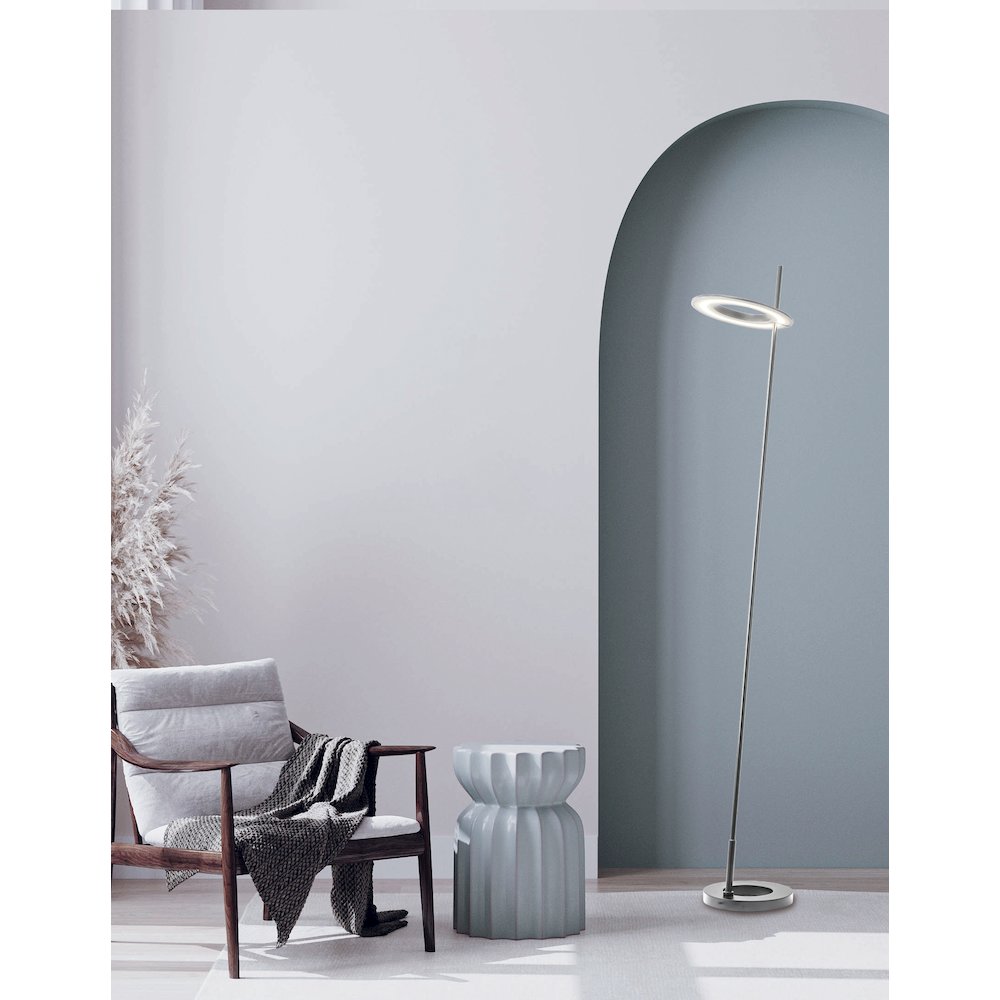 20W Floor Lamp Satin Chrome - Dainolite