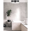 2 Light Incandescent Flush Mount Matte Black with Clear Glass - Dainolite