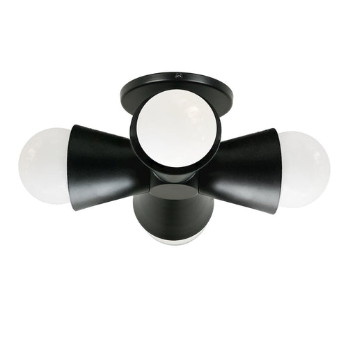 4 Light Incandescent Flush Mount Matte Black - Dainolite