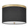 2 Light Flush Mount Aged Brass with Black Shade - Dainolite