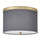2 Light Flush Mount Aged Brass with Grey Shade - Dainolite