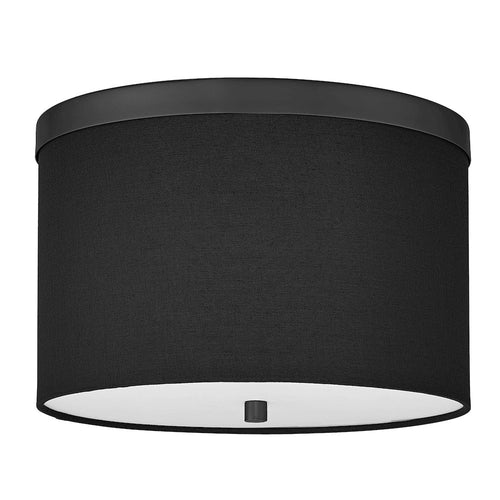 2 Light Flush Mount Matte Black with Black Shade - Dainolite
