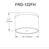 2 Light Flush Mount Polished Chrome with Black Shade - Dainolite