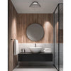 25W Matte Black Flush Mount w/ Black Strip Shade - Dainolite