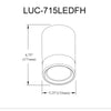 15W Flush Mount in Aged Brass w/ Clear & Frosted Acrylic Diffuser - Dainolite