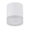 15W Matte White Flush Mount w/ Clear & Frosted Acrylic Diffuser - Dainolite