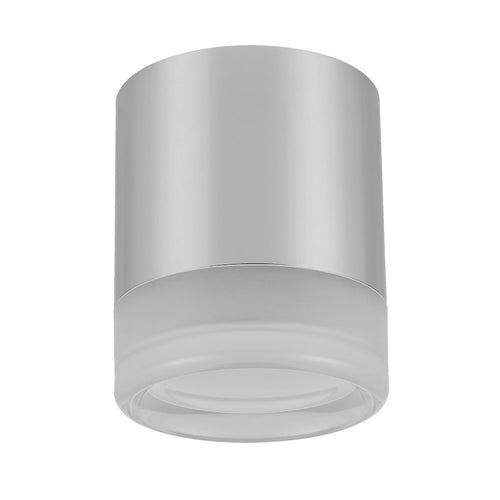 15W Flush Mount in Polished Chrome w/ Clear & Frosted Acrylic Diffuser - Dainolite