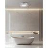 1 Light Flush Mount in Matte Black w/ Fluted Glass - Dainolite