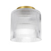 1 Light Flush Mount in Aged Brass w/ Fluted Glass - Dainolite