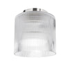 1 Light Flush Mount in Polished Chrome w/ Fluted Glass - Dainolite