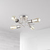 4LT Semi-Flush Mount, Burnished Chrome Finish - Dainolite