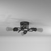 4LT Semi-Flush Mount, Espresso Finish - Dainolite