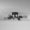 4LT Semi-Flush Mount, Espresso Finish - Dainolite