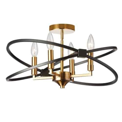 4LT Incandescent Semi Flush, VB and MB - Dainolite