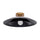 1 Light Semi-Flush Mount in Aged Brass w/ Matte Black Metal Shade - Dainolite