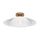 1 Light Semi-Flush Mount in Aged Brass w/ Matte White Metal Shade - Dainolite