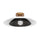 1 Light Semi-Flush Mount in Aged Brass w/ Matte White & Matte Black Metal Shade - Dainolite