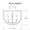 4 Light Flush Mount in Matte Black - Dainolite