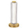 10W Aged Brass Table Lamp w/ Clear Fluted Glass - Dainolite