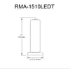 10W Matte Black Table Lamp w/ Clear Fluted Glass - Dainolite