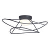 12W Flush Mount Matte Black with White Acrylic Diffuser - Dainolite