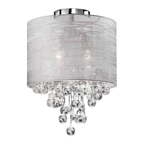 2LT Incan Crystal Flush-Mount P Chrome Silver - Dainolite