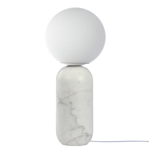 1 Light Alabaster Table Lamp w/ Opal Glass - Dainolite