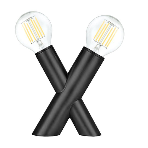 2 Light Table Lamp in Matte Black - Dainolite