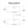 4LT Trapezoid Flush Mount, GLD with WH Shade - Dainolite