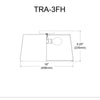 3LT Trapezoid Flush Mount, GLD with WH Shade - Dainolite