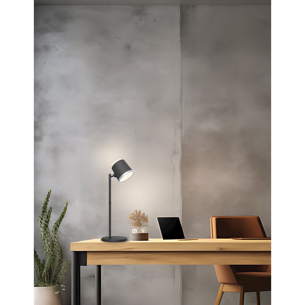 6W Table Lamp in Matte Black w/ Detachable Head - Dainolite