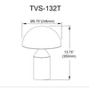 2 Light Table Lamp in Aged Brass - Dainolite
