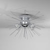 4LT Flush Mount, Silver & Polished Chrome Finish - Dainolite
