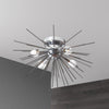 4LT Flush Mount, Silver & Polished Chrome Finish - Dainolite